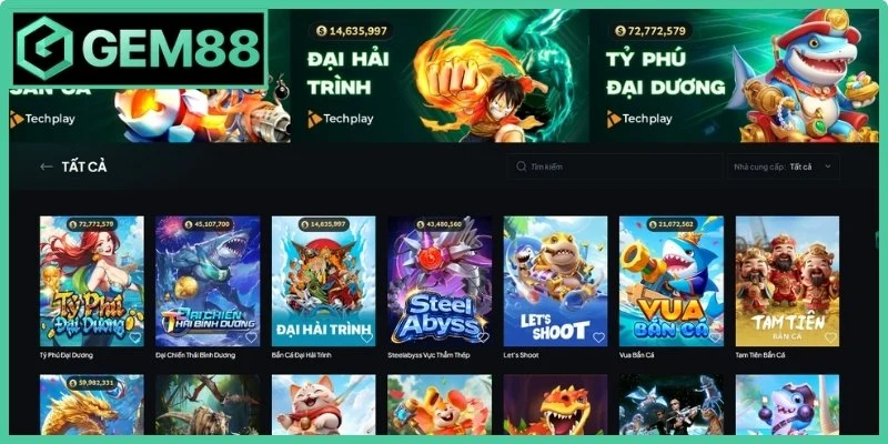 Bắn cá Gem88 săn thưởng đại dương cực hot