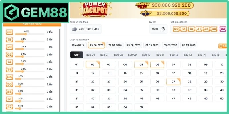 Xổ Số 6/55 Gem88 - Cẩm Nang Dự Đoán Và Săn Jackpot 2 Cơ cấu trả thưởng hấp dẫn cho từng hạng mục