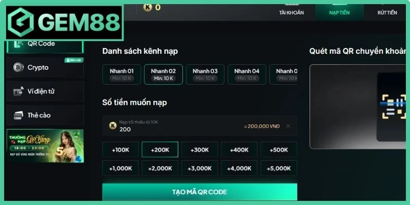 Nạp Tiền Gem88 - Hướng Dẫn Chi Tiết Thao Tác Chuẩn 1 Điều khoản quy định khi nạp tiền Gem88