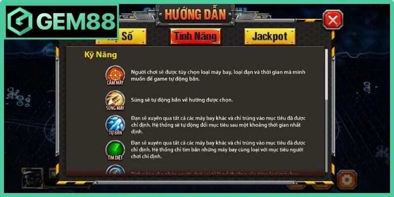 Khám phá các tính năng Đại chiến B52 Gem88 siêu nổi bật