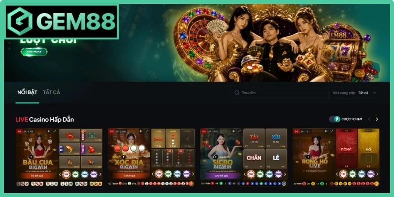 Live Casino Gem88 - Sảnh Đánh Bài Trực Tuyến Đỉnh Cao 1 Sảnh Live Casino Gem88 mang lại sự chân thực