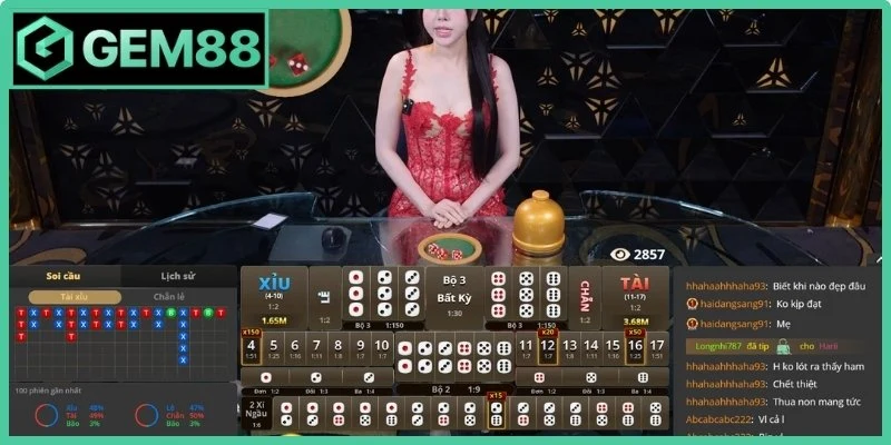 Live Casino Gem88 - Sảnh Đánh Bài Trực Tuyến Đỉnh Cao 2 Tham gia bàn cược Sicbo sôi động